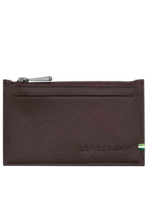 Longchamp sur Seine Coin purse Mocha - Leather