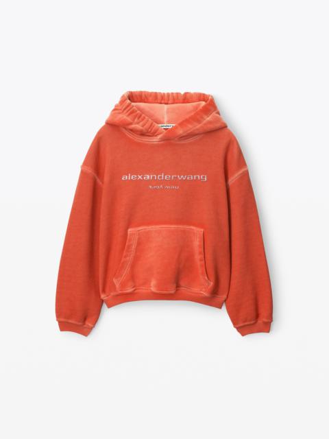 Alexander Wang glitter logo hoodie in classic terry