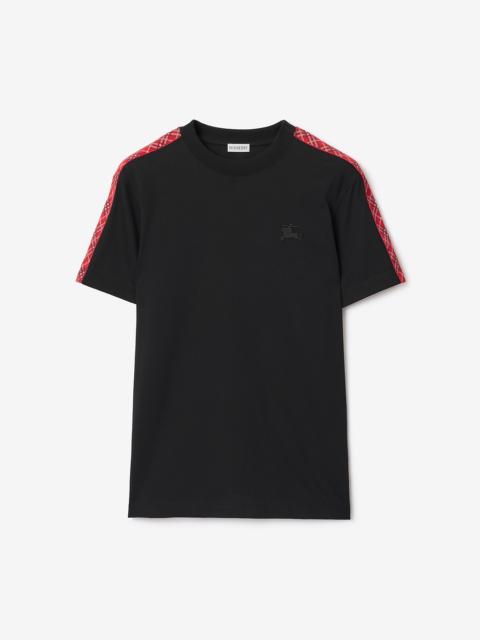 Check Trim Cotton T-shirt