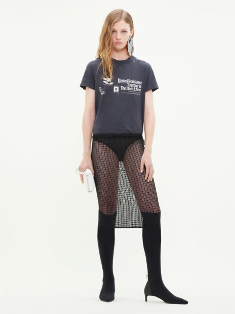 courrèges DESTROYED PRINTED T-SHIRT