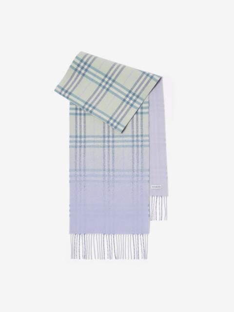 Gradient Check Cashmere Scarf