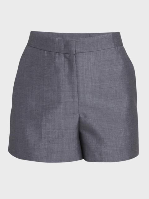 Solid Mohair Wool Shorts