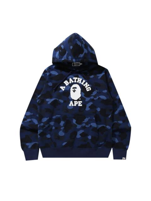 A BATHING APE® BAPE Online Exclusive Color Camo College Pullover Hoodie 'Navy'