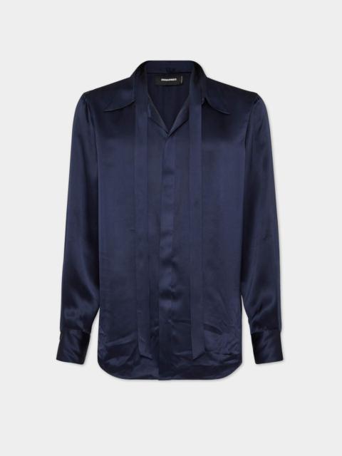 SILK SATIN SEXY TIE SHIRT