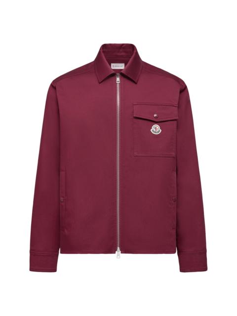 Moncler Men's Jacket in Cotton Gabardine - Burgundy