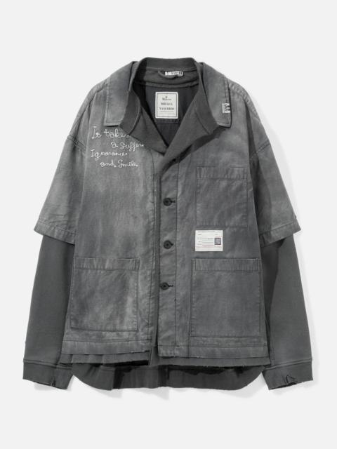 Maison MIHARAYASUHIRO SWEAT LAYERED WORK SHIRT