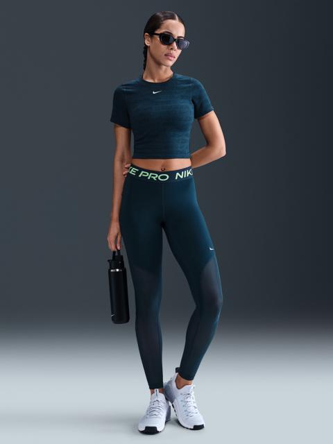 Nike Nike Pro Women's Mid-Rise Full-Length Mesh-Paneled Leggings
