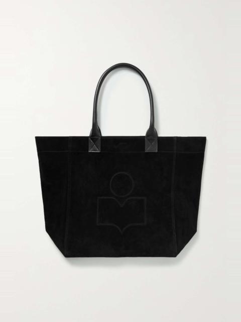 Yenky leather-trimmed suede tote