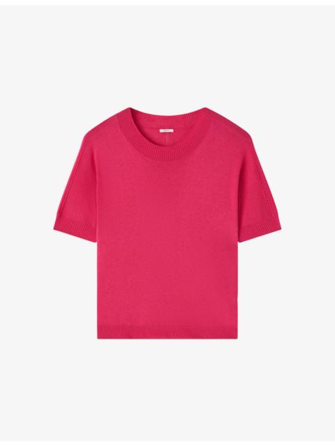 JOSEPH Jana Round-Neck Relaxed-Fit Silk Top