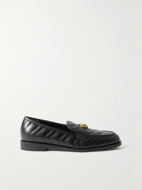 GUCCI Marmont logo-embellished quilted leather loafers