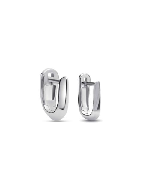 STONE AND STRAND Silver Knife Edge Hoop Duo Set