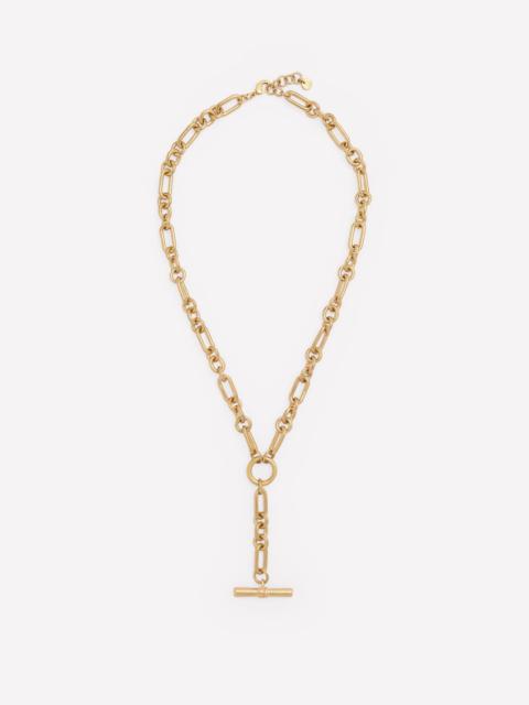 BODEN Drop Chain T-bar Necklace-Gold Colour