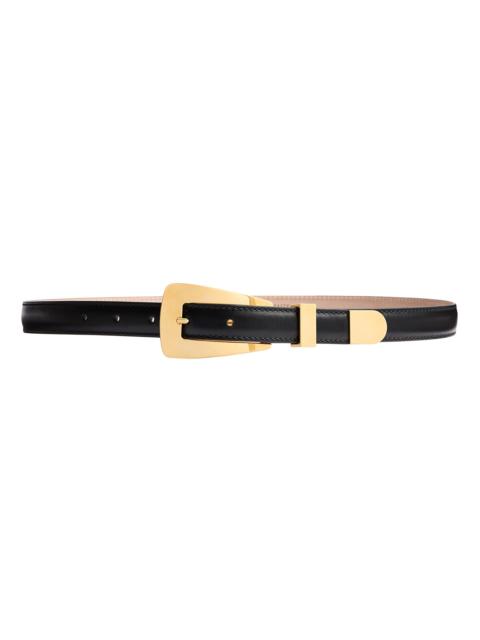 KHAITE Women's 25MM Lucca Leather Belt - Black