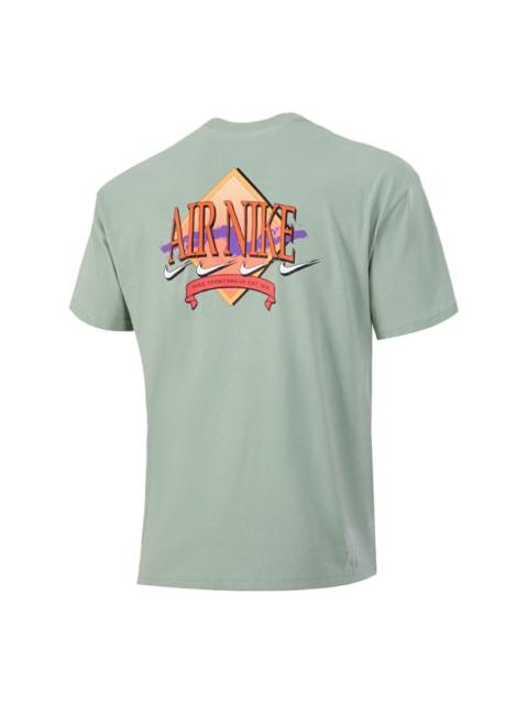 Nike Nike Air Logo Printing Sports Round Neck Short Sleeve Green Light green DD1377-006