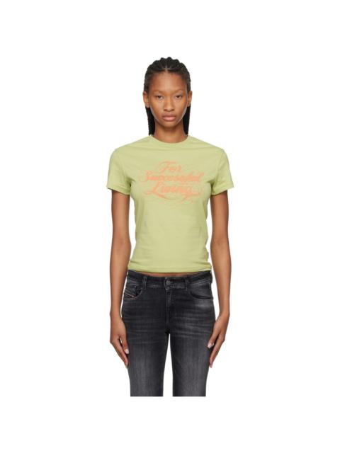 Diesel Green Logo Print T-shirt