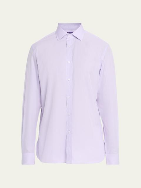 Ralph Lauren Men's Cotton Micro-Houndstooth Classic Fit Sport Shirt