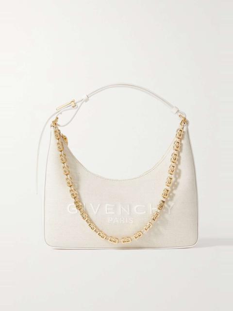 Givenchy Moon Cut Out small chain-embellished embroidered canvas shoulder bag