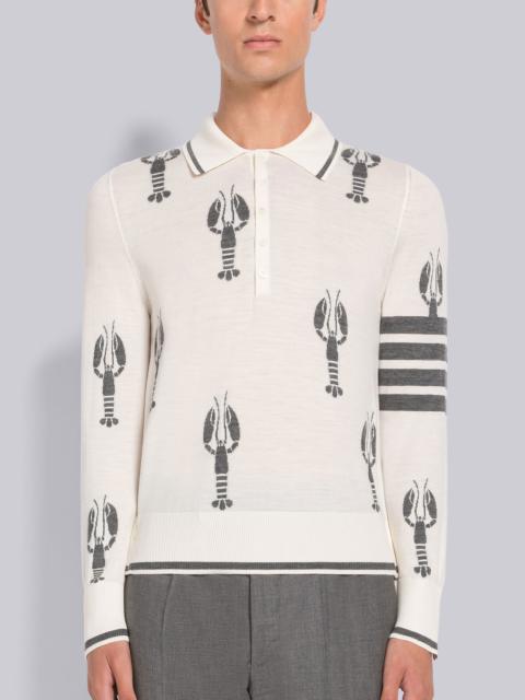 Thom Browne lobster-intarsia polo shirt