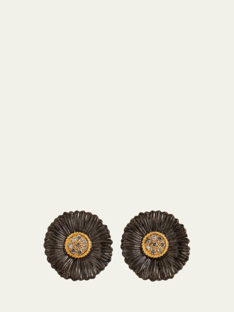 Buccellati 18k White Gold Ramage Earrings With Diamonds