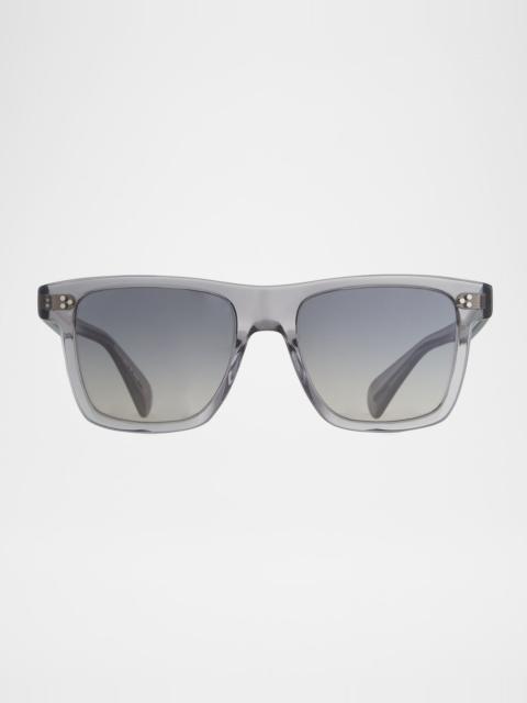 Oliver Peoples Men's Casian Gradient-Lens Rectangle Sunglasses