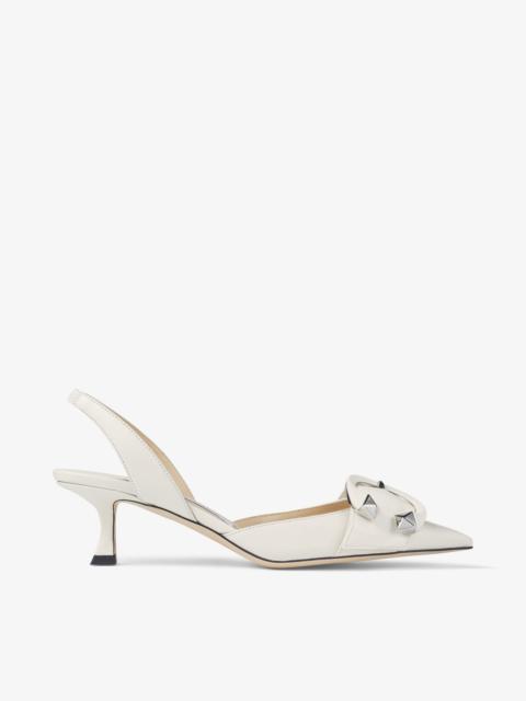 Moni 50
Latte Nappa Leather Slingback Pumps with C-Buckle
