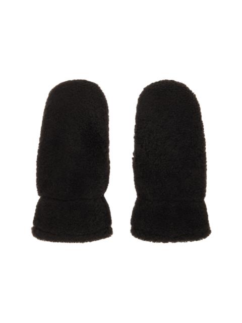 Yves Salomon Brown Shearling Mittens