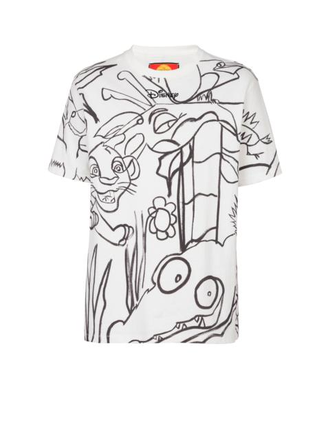 Disney x Balmain: The Lion King - Relaxed T-shirt with Enfant Précoce print