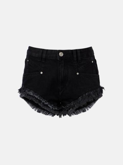 Isabel Marant Eneidala faded denim shorts