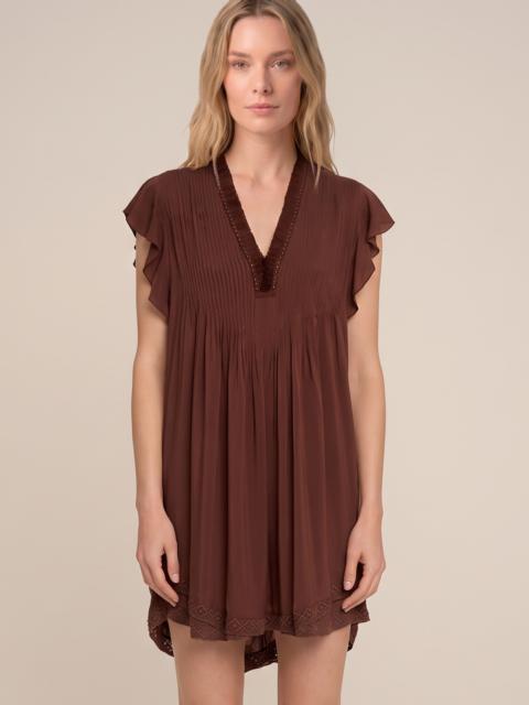 Poupette St Barth Mini Dress Sasha - Chocolate Brown