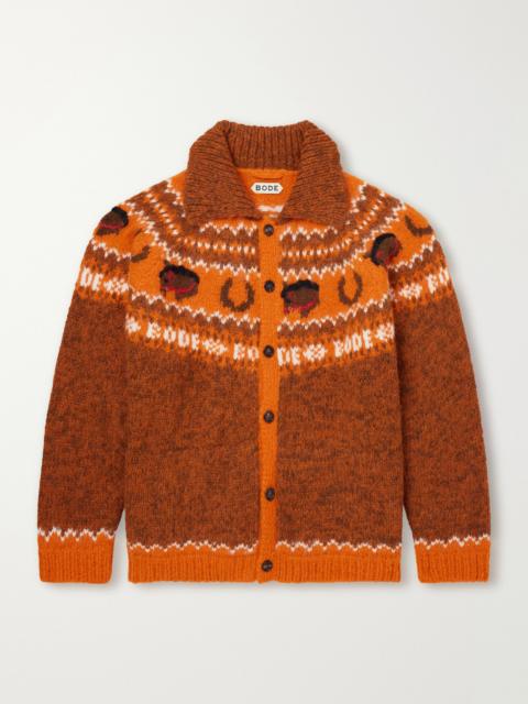 BODE Corral Intarsia-Knit Alpaca-Blend Cardigan