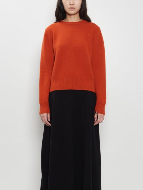 extreme cashmere n°430 Jeanne Stretch Cashmere Sweater — Dark Orange