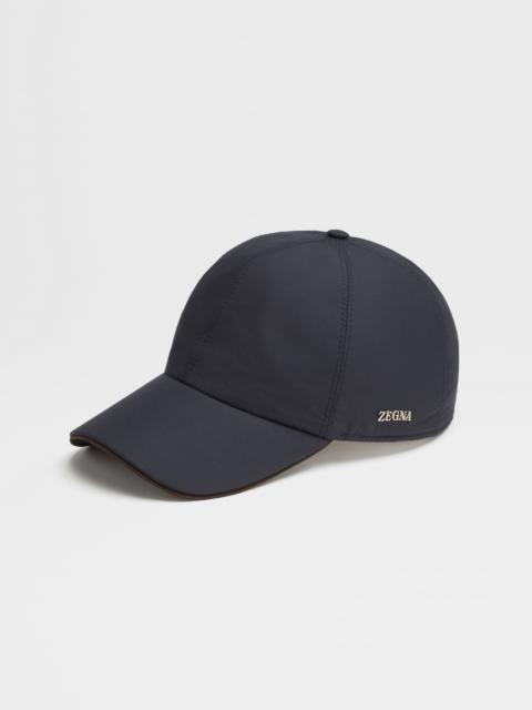 ZEGNA DARK BLUE TECHNICAL FABRIC BASEBALL CAP