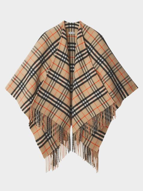 Burberry Charlotte Check-Print Wool-Blend Cape