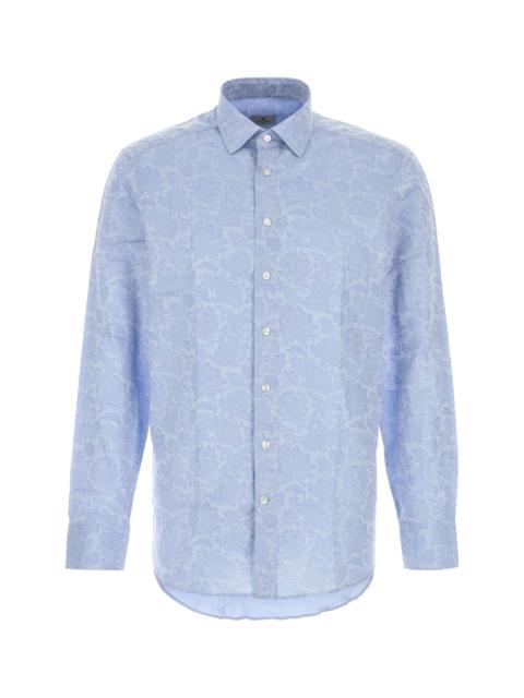 Light blue jacquard shirt
