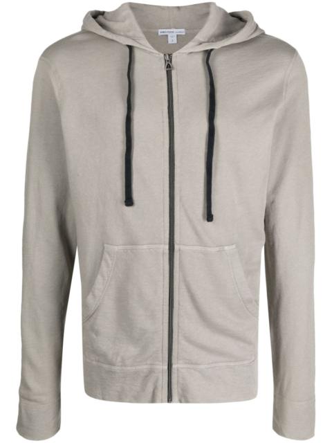 JAMES PERSE Supima-cotton zip-up hoodie