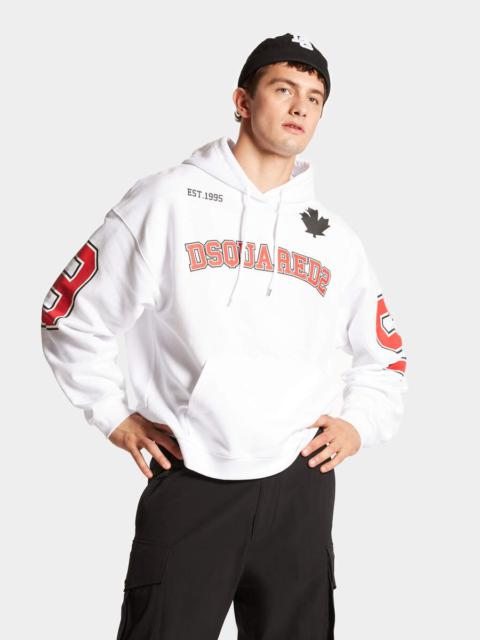 DSQUARED2 CATEN 64 LOOSE FIT HOODIE SWEATSHIRT | REVERSIBLE