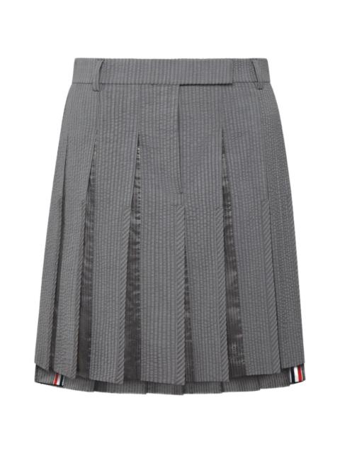 Thom Browne seersucker pleated mini skirt