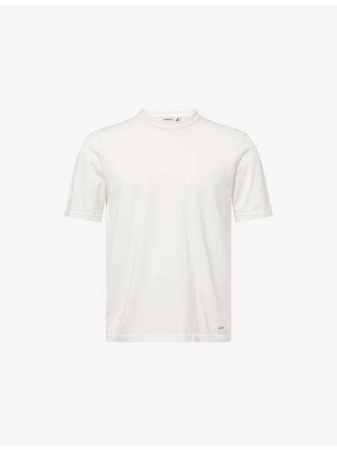 SIMKHAI Duke Crewneck Silk-Blend T-Shirt