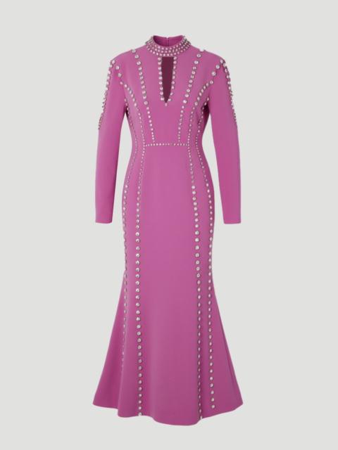 KAREN MILLEN Plus Size Crystal Embellished Woven Plunge Detail Maxi Dress