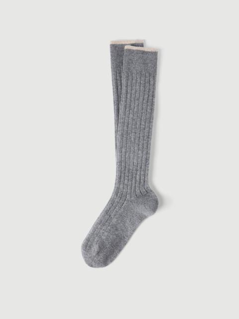Brunello Cucinelli Cashmere rib knit socks