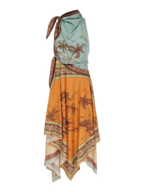 ALÉMAIS Alberta Scarf Midi Dress