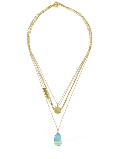 PANCONESI Famiglia multi wire necklace w/ charm