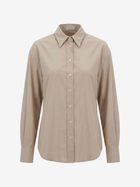 Brunello Cucinelli Monili-trim long-sleeve shirt
