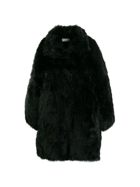 BALENCIAGA oversized faux-fur coat