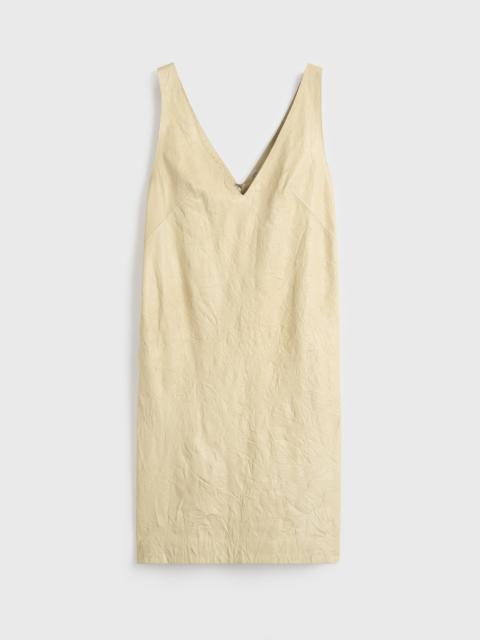 TOTEME Crinkled leather dress champagne