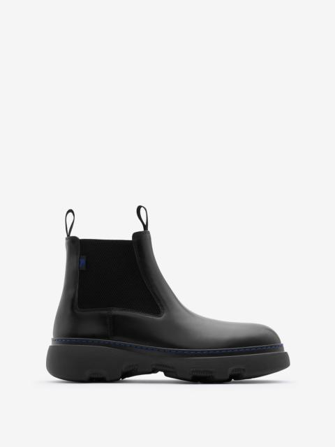 Burberry Leather Creeper Low Chelsea Boots