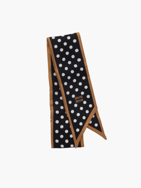 Miu Miu Printed twill scarf