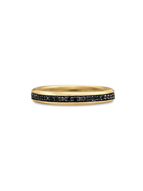 DAVID YURMAN Men's Beveled Band Ring in 18K Yellow Gold - Black Diamond