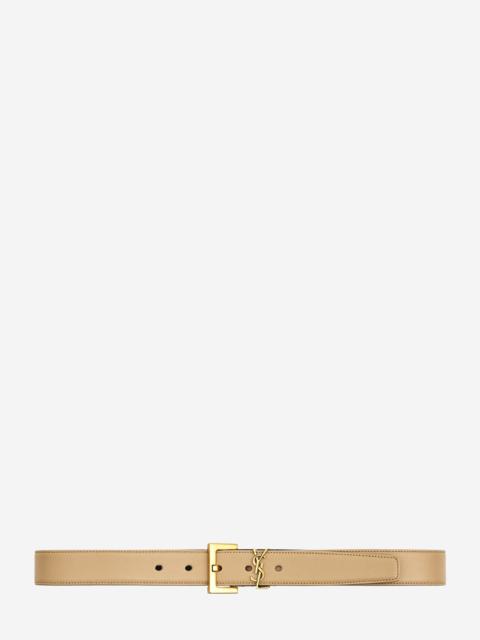 SAINT LAURENT Cassandre belt with square buckle