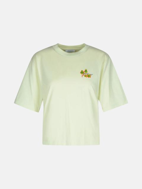 'RAMAGE FLOWER' GREEN COTTON T-SHIRT